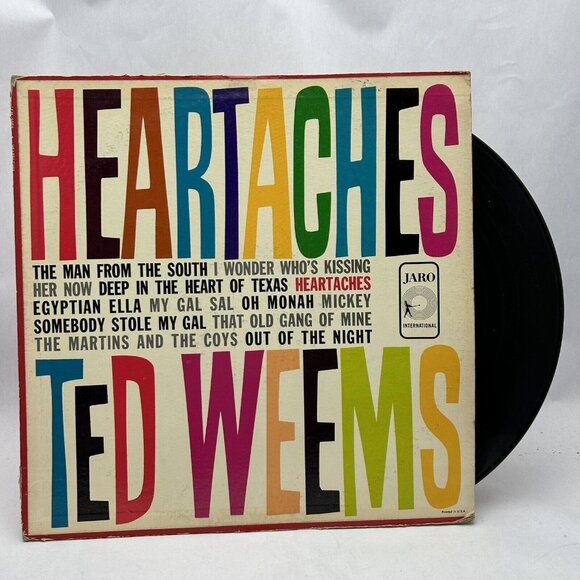Heartaches Ted Weems Jaro Vinyl Record Album
